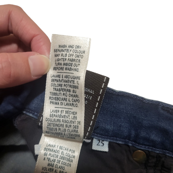 7 for all mankind skinny dark jeans, size 25 - Picture 6 of 6